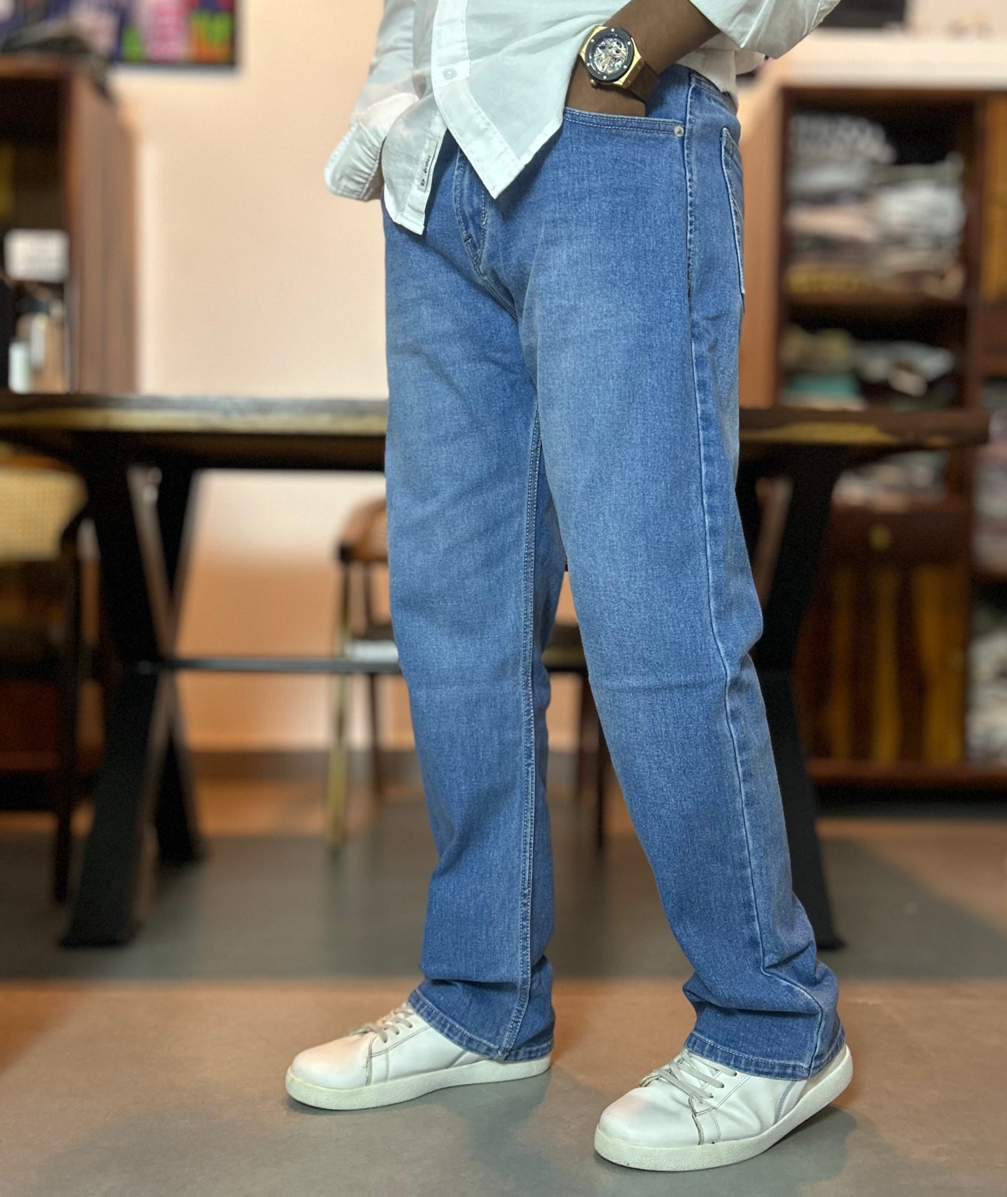 Light Blue Straight Fit Jeans