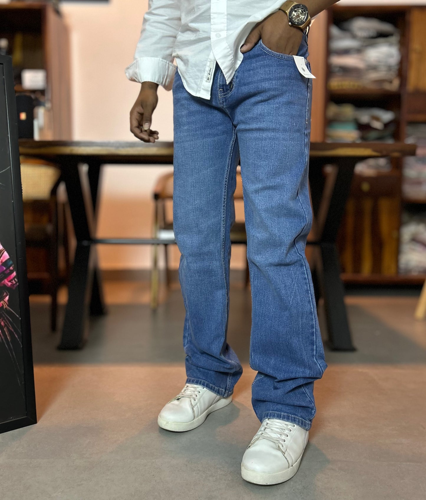 Dusty Shade Straight Fit Jeans