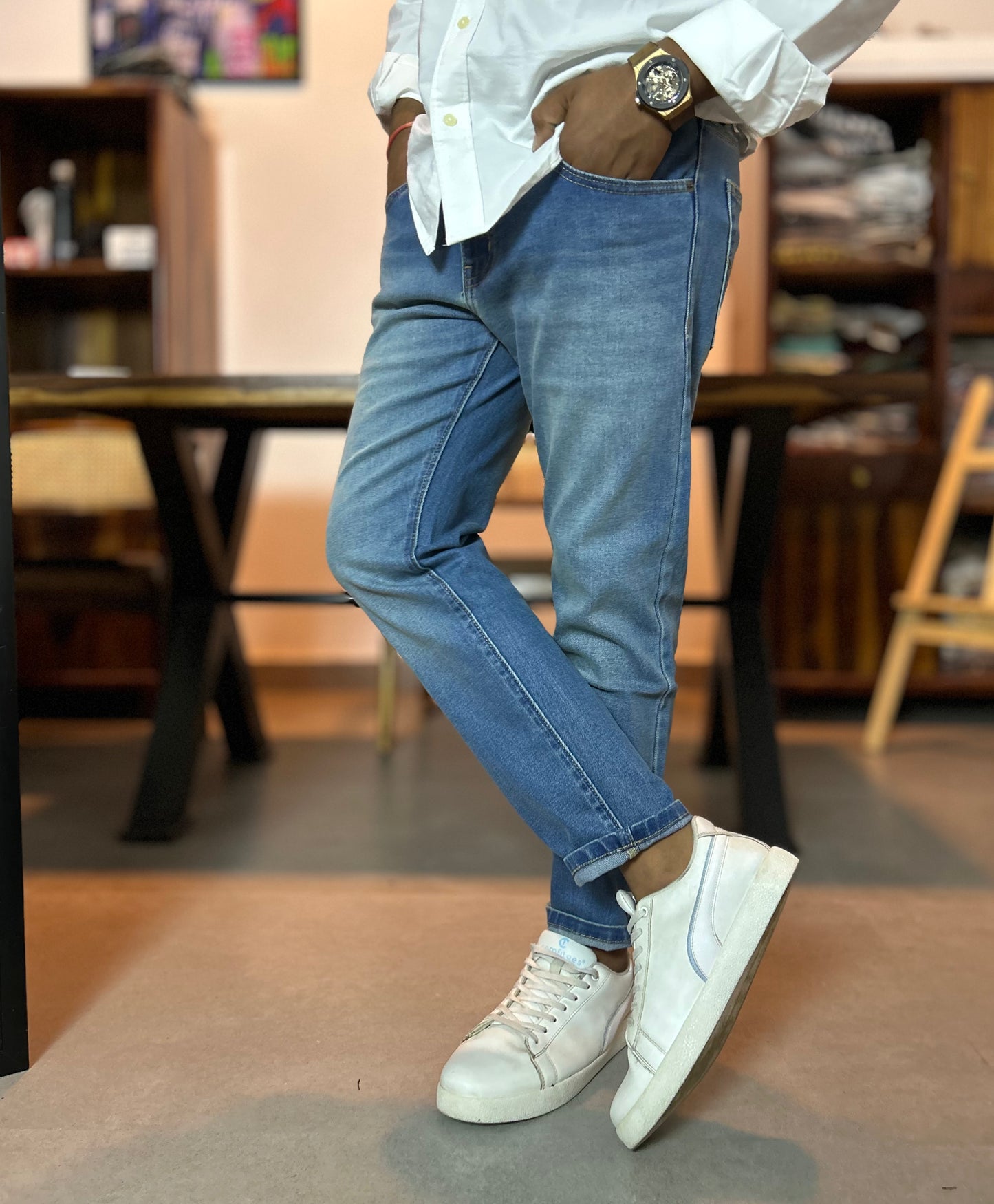 Bradbird Mid-Wash Blue Jeans – Everyday Ankle Fit