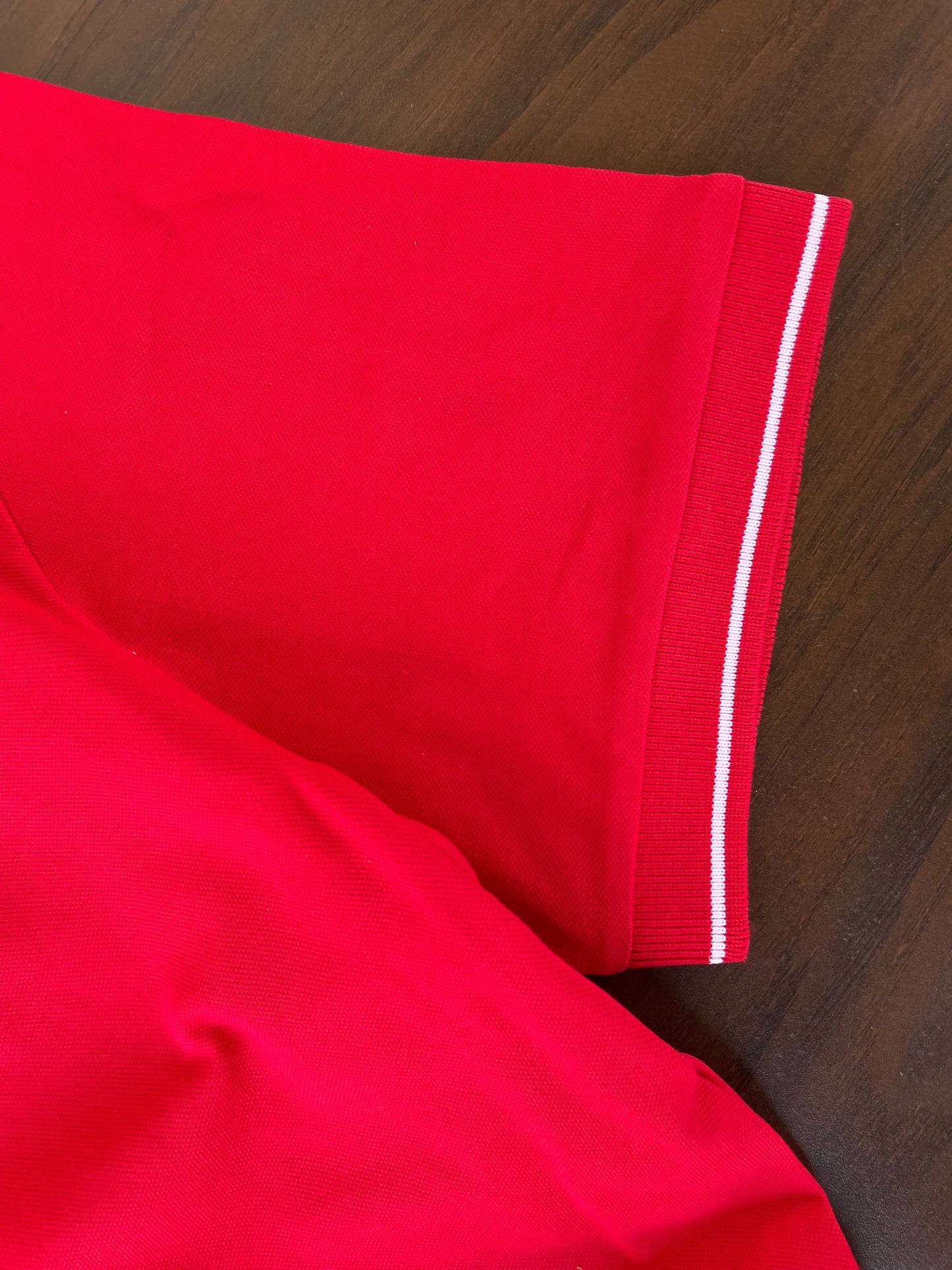 Premium Red Polo T-Shirt - Classic Fit Cotton Blend with Tipping Detail Bradbird