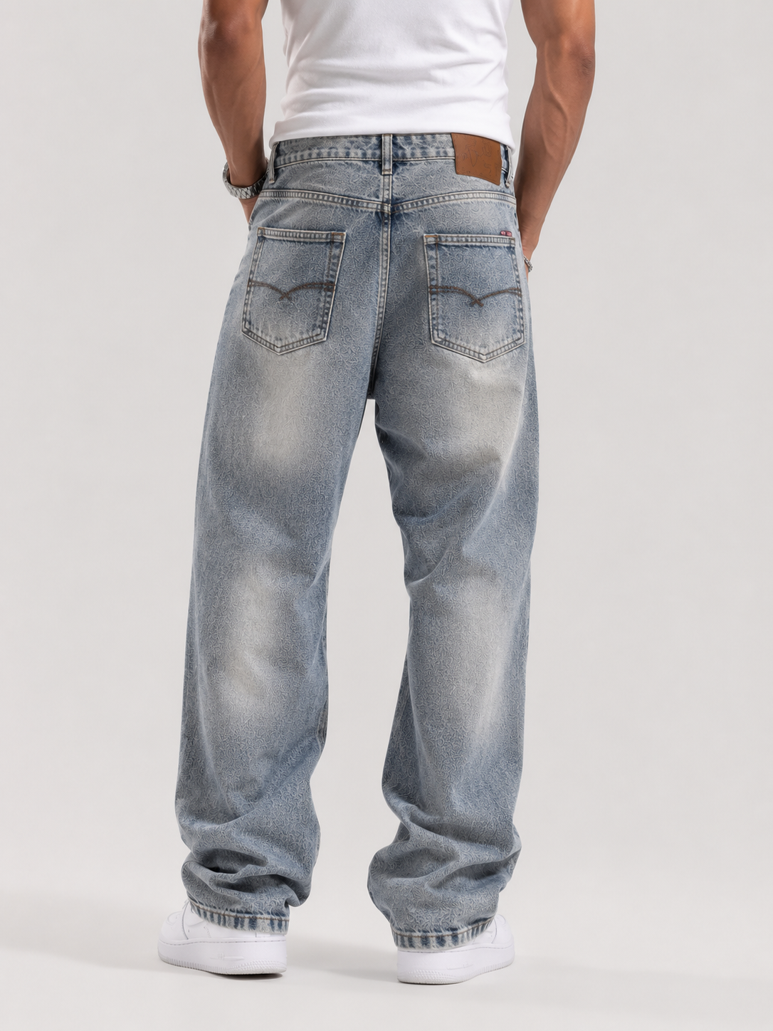 Distressed Goofy Fit Jeans | Men's Luxury Baggy Ripped Denim