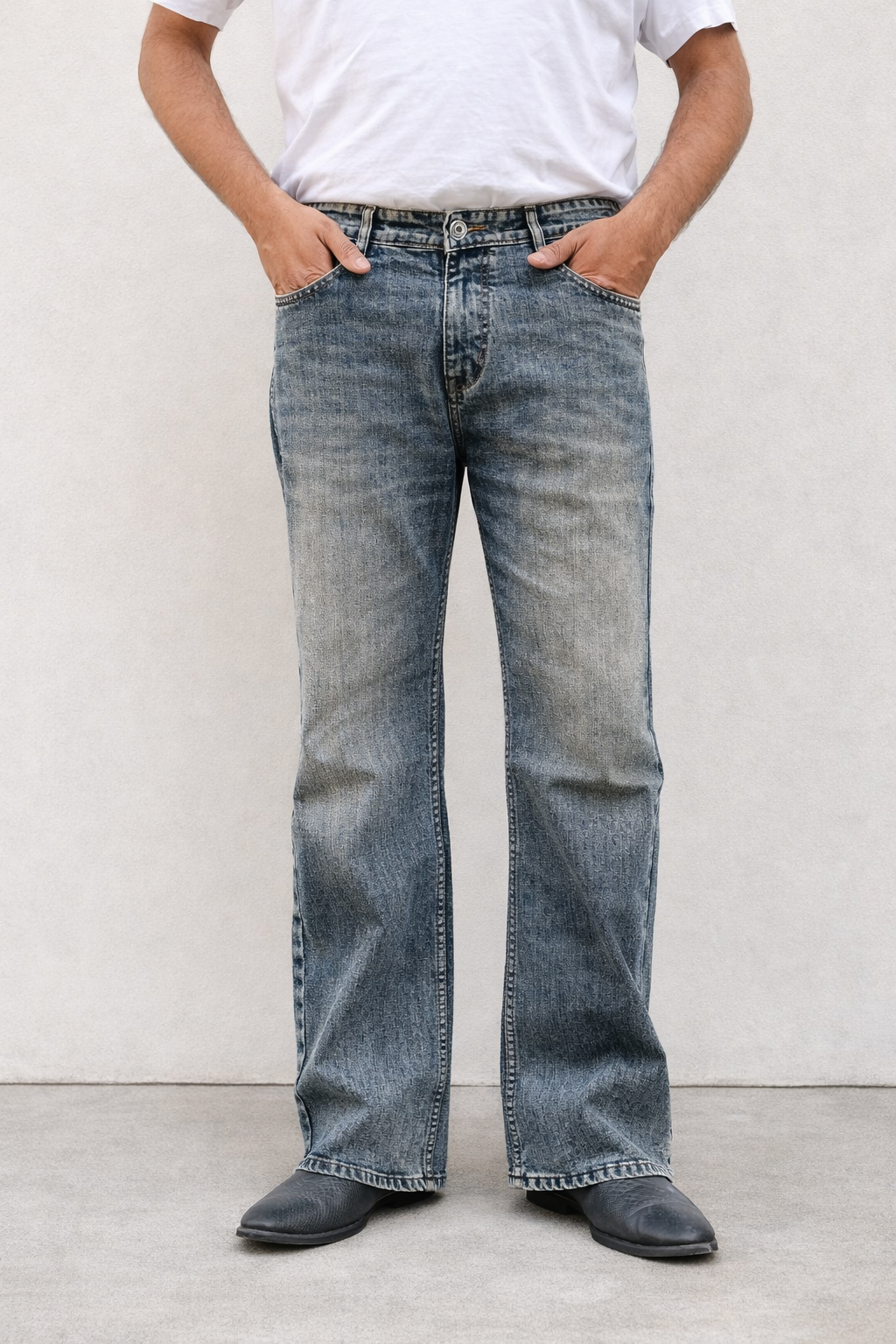 Bootcut Jeans for Men | Stone Wash Premium Flare Denim