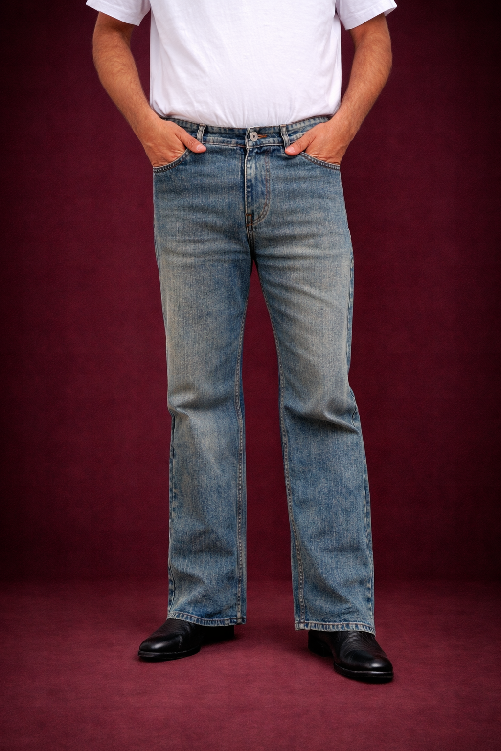 Bootcut Jeans for Men | Light Wash Vintage Flare Denim