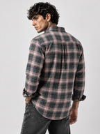 Forest Green & Dusty Pink Checked Shirt | Premium Cotton Shirt | Bradbird