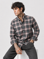 Forest Green & Dusty Pink Checked Shirt | Premium Cotton Shirt | Bradbird