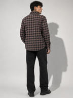 Dark Plaid Checked Shirt | Premium Casual Cotton Shirt | Bradbird