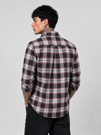 Off-White & Navy Checked Shirt | Premium Cotton Casual Shirt | Bradbird