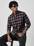 Premium Charcoal Plaid Long Sleeve Shirt | Bradbird