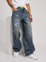 Distressed Goofy Fit Jeans | Men's Luxury Baggy Ripped Denim
