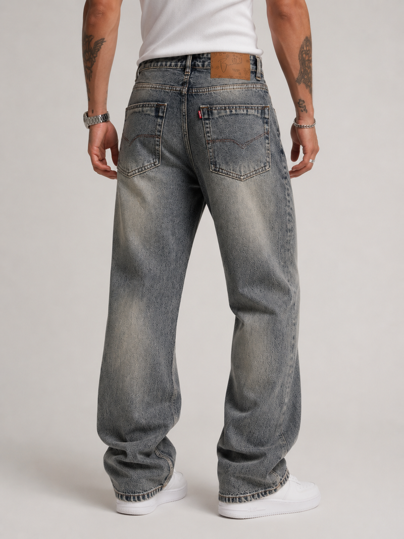 Goofy Fit Jeans for Men | Luxury Baggy Wide-Leg Denim