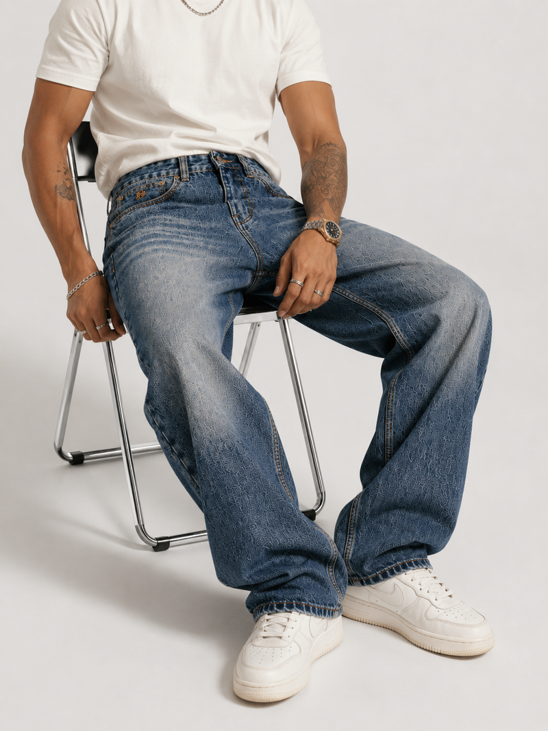 Goofy Fit Jeans for Men | Luxury Baggy Wide-Leg Denim