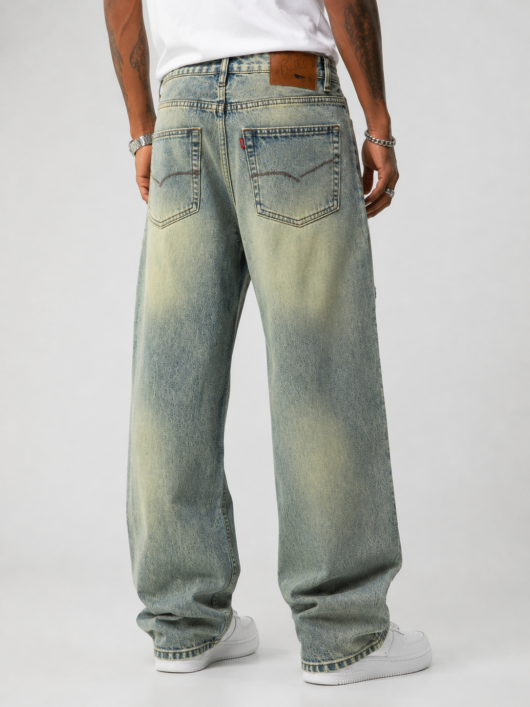 Distressed Goofy Fit Jeans | Men's Luxury Baggy Ripped Denim