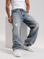 Distressed Goofy Fit Jeans | Men's Luxury Baggy Ripped Denim