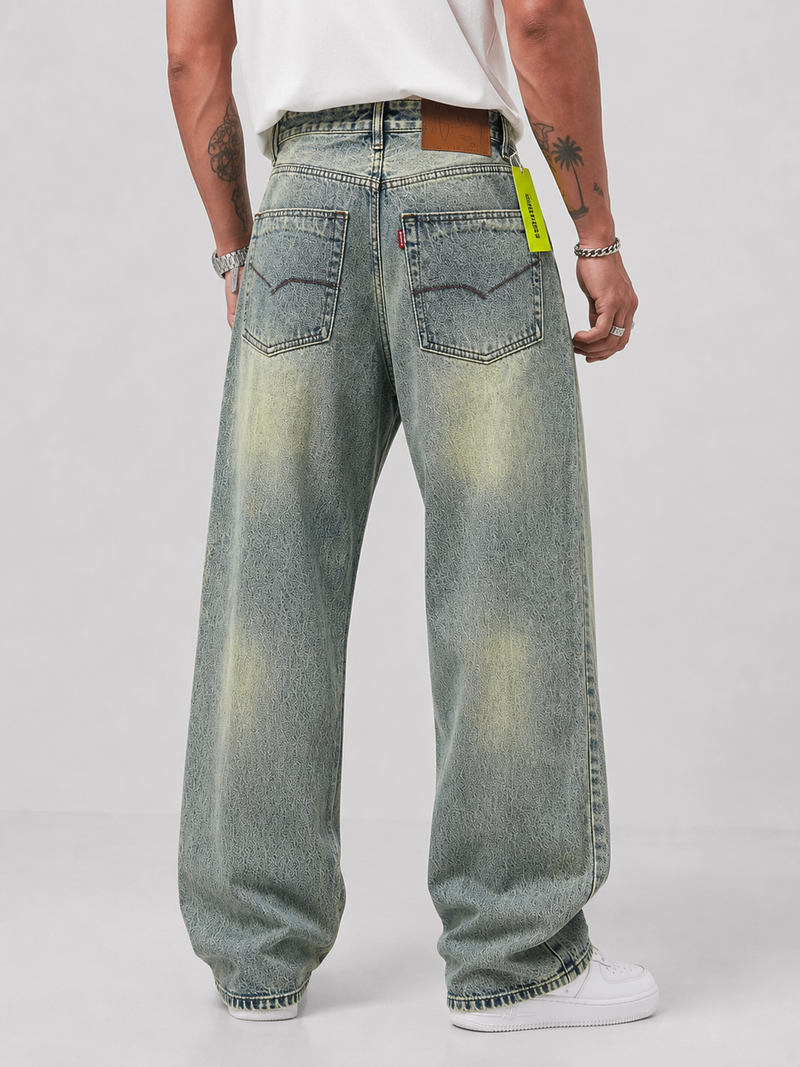 Goofy Fit Jeans for Men | Luxury Baggy Wide-Leg Denim