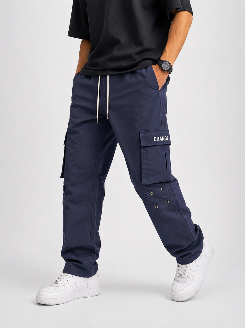 Straight Fit Cargo Pants - Urban Streetwear Lowers