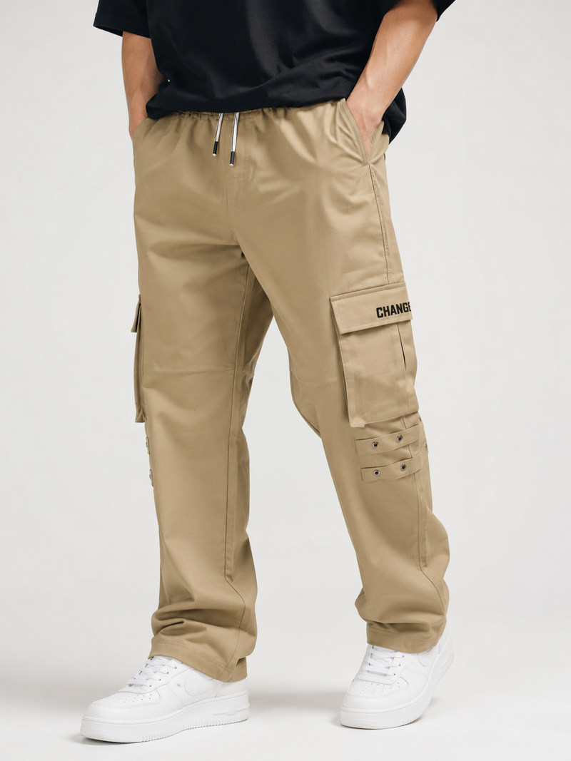 Straight Fit Cargo Pants - Urban Streetwear Lowers