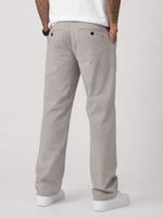 Straight Fit Drawstring Cotton Trousers