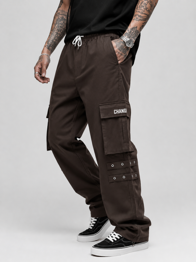 Straight Fit Cargo Pants - Urban Streetwear Lowers