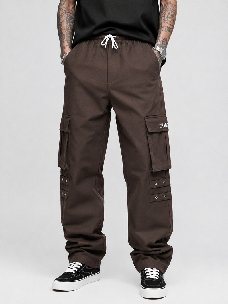 Straight Fit Cargo Pants - Urban Streetwear Lowers