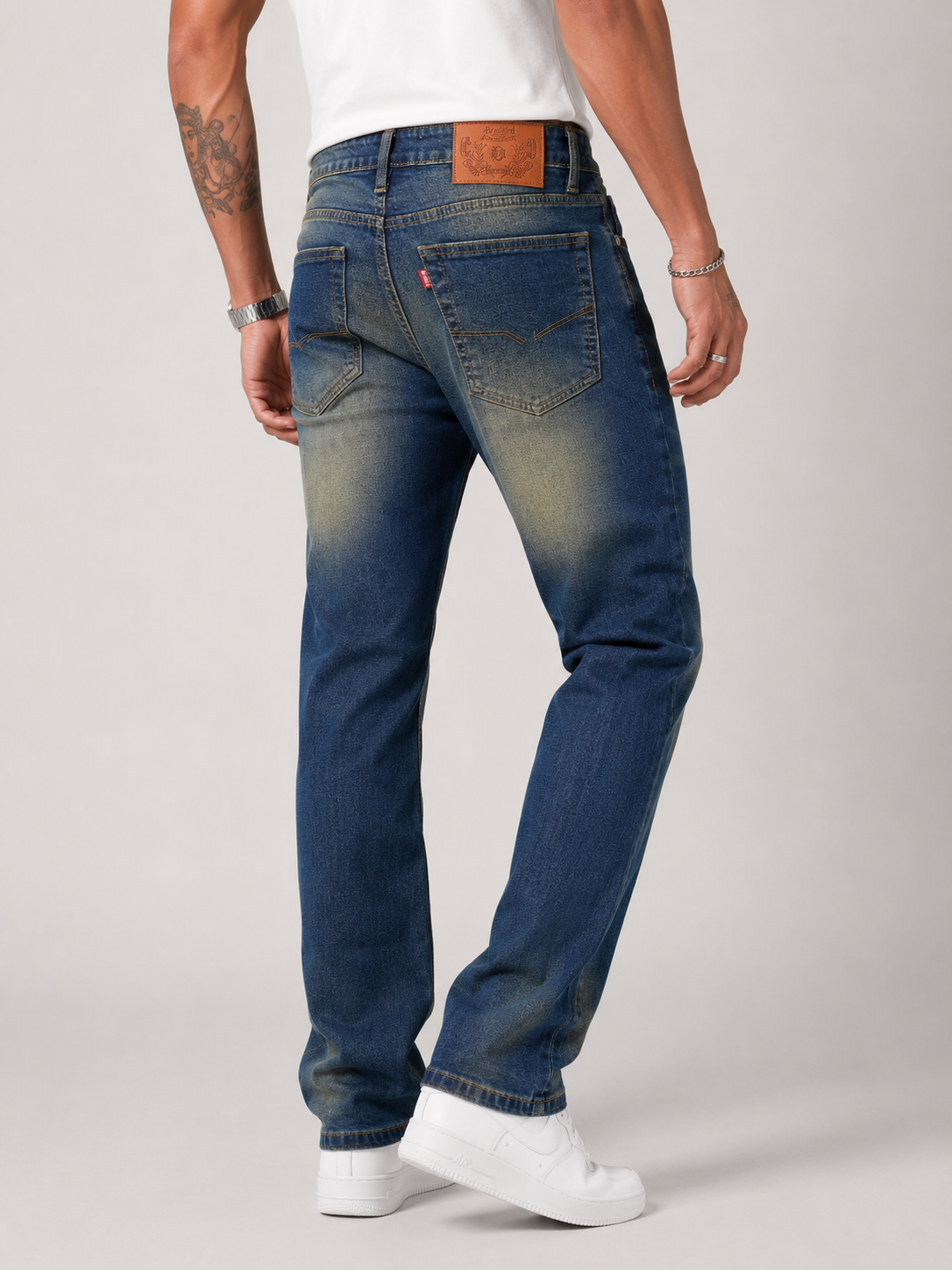 Deep Indigo Tinted Straight Fit Jeans for Men | Premium Streetwear