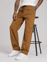 Straight Fit Drawstring Cotton Trousers