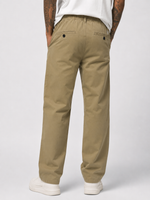 Straight Fit Drawstring Cotton Trousers