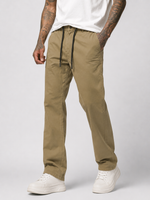 Straight Fit Drawstring Cotton Trousers