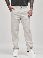 Straight Fit Drawstring Cotton Trousers