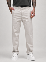 Straight Fit Drawstring Cotton Trousers