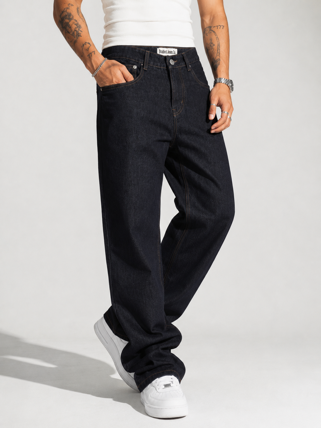 Goofy Fit Raw Dark Indigo Jeans | Premium Mens Streetwear