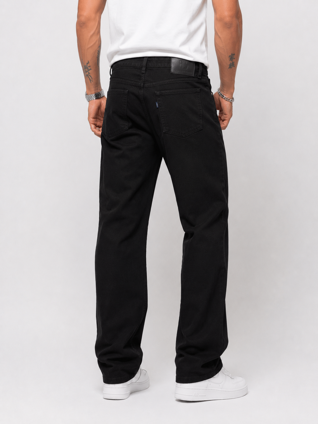 Black Straight Fit Jeans for Men | Luxury Streetwear Denim