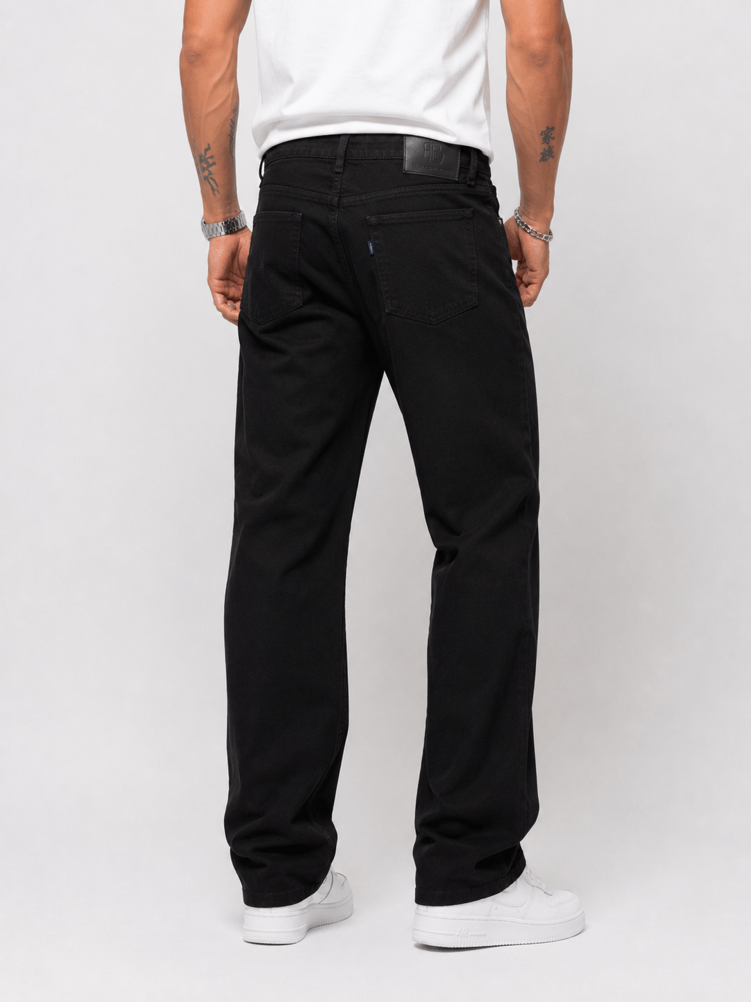 Black Straight Fit Jeans for Men | Luxury Streetwear Denim