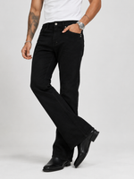 Midnight Black Bootcut Jeans for Men | Luxury Flared Denim