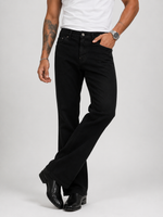 Midnight Black Bootcut Jeans for Men | Luxury Flared Denim