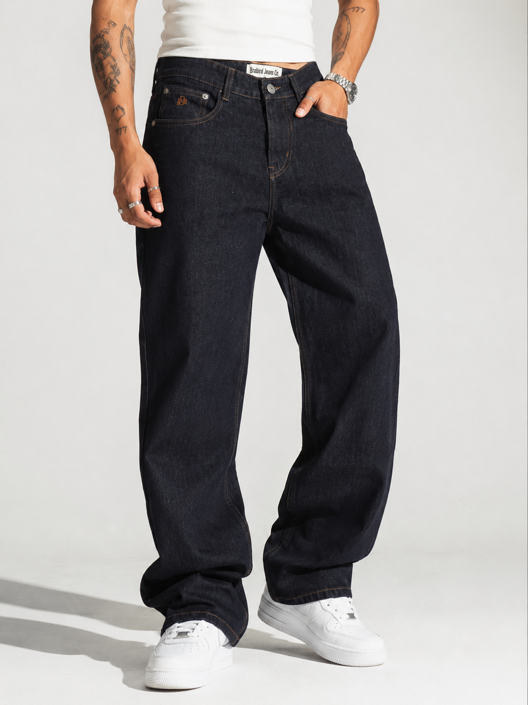Goofy Fit Raw Dark Indigo Jeans | Premium Mens Streetwear