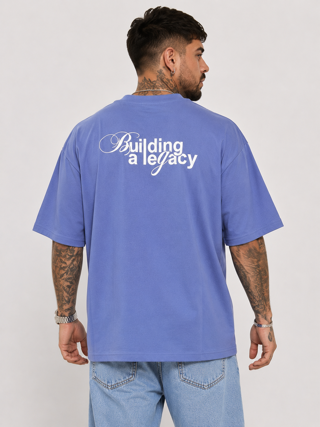 Lavender Blue Drop Shoulder Tee