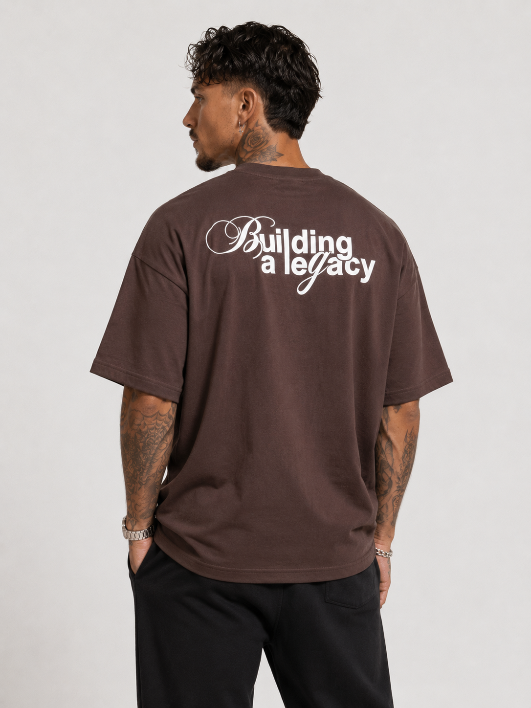 Cacao Brown Heavyweight Drop Shoulder Tee