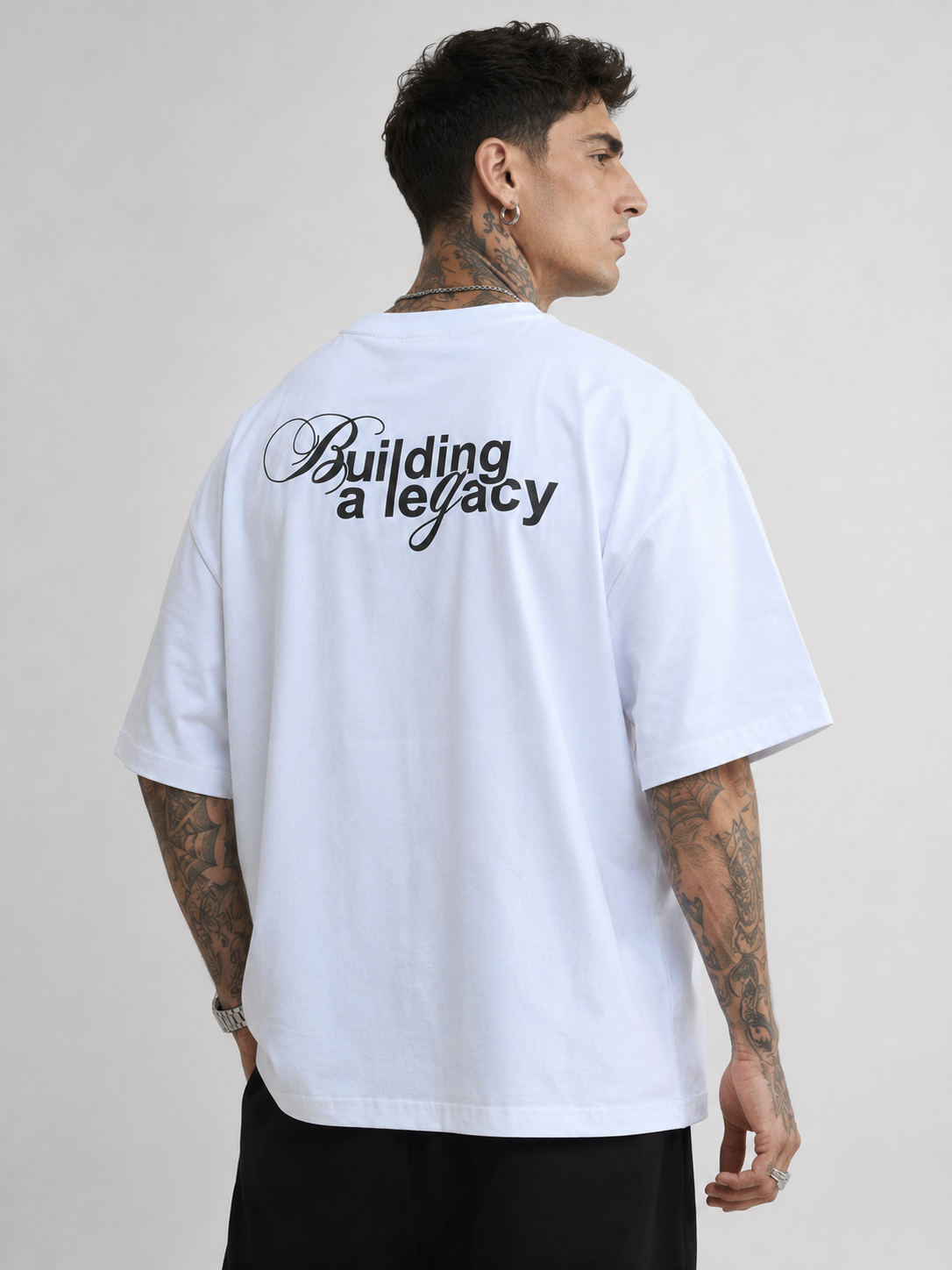 Luxury Off-White Drop Shoulder Tee