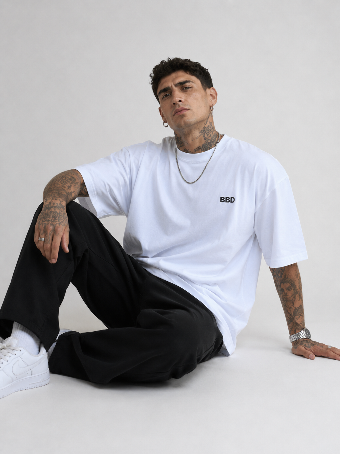 Luxury Off-White Drop Shoulder Tee