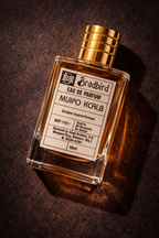 Muipo Kcalb Eau de Parfum 50ml bottle on dark surface, gold cap and label