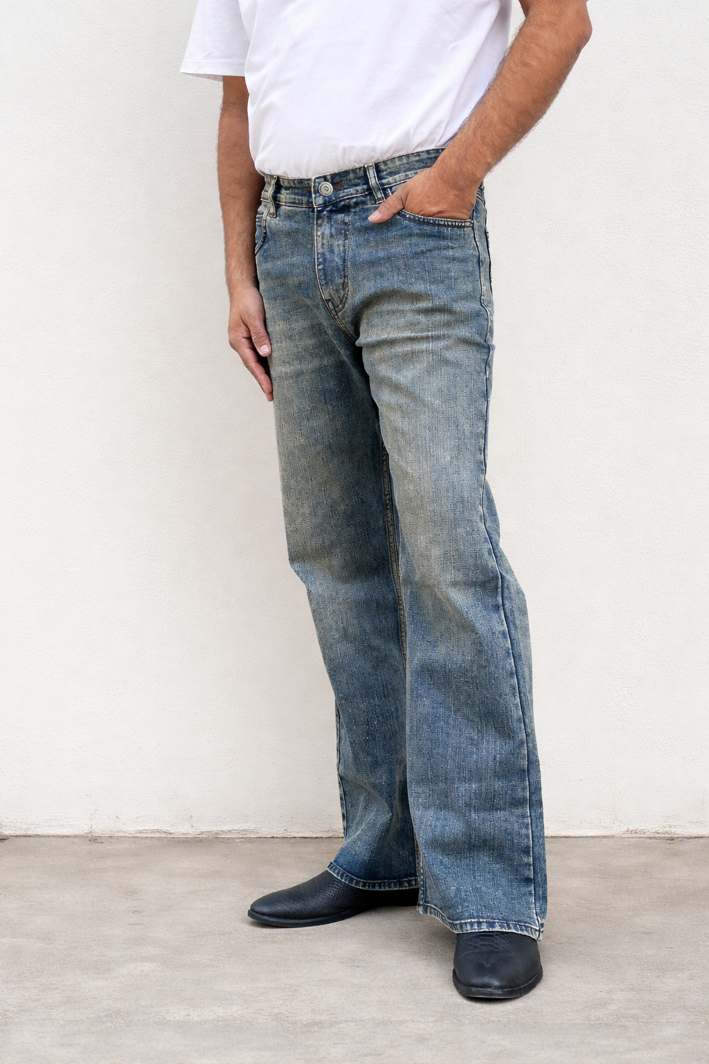 Bootcut Jeans for Men | Light Wash Vintage Flare Denim