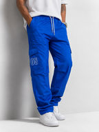 Blue Cargo Joggers with Adjustable Ankle Grip | Stylish Casual Streetwear Pants for Men