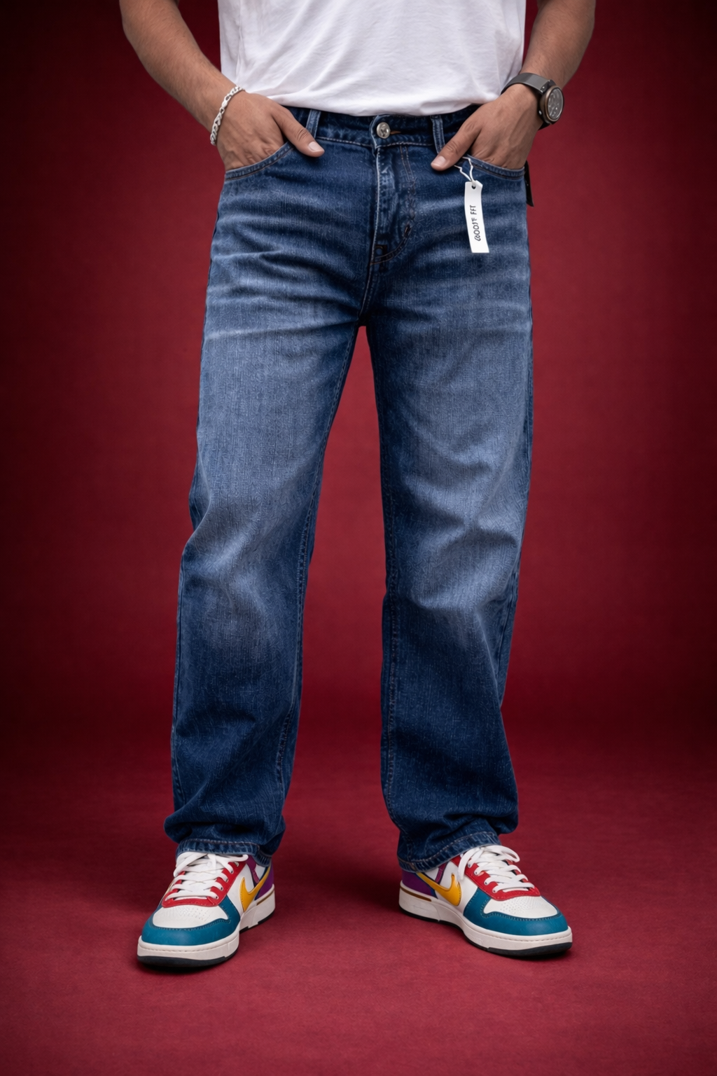 BRADBIRD Straight Fit Jeans – Sky Blue Ocean Wash Denim