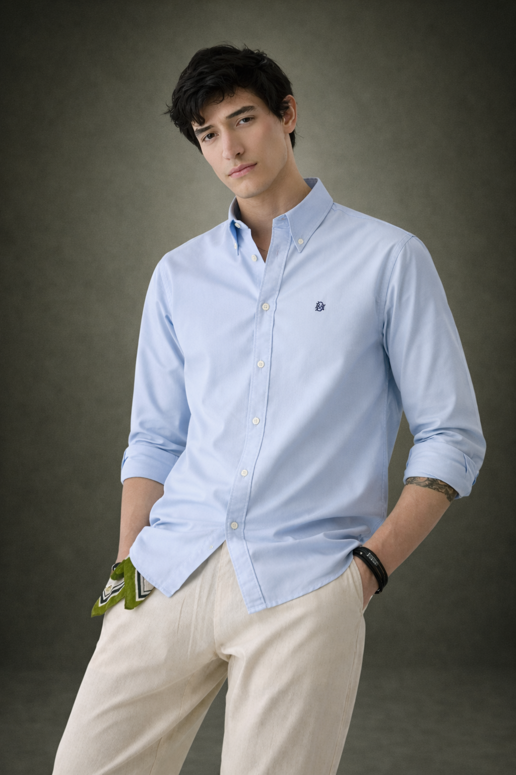 Bradbird Essential Sky Blue Oxford Shirt - Formal & Casual Wear for Men