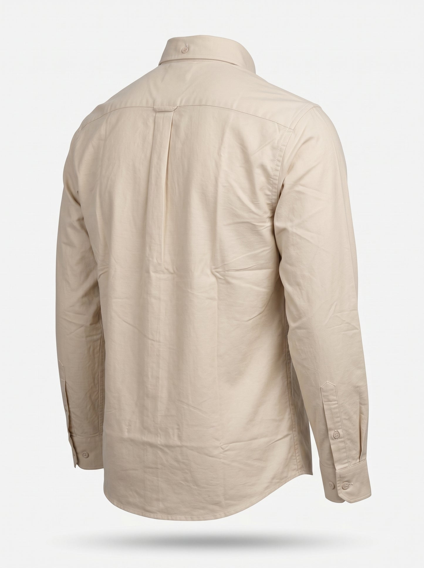 Off-White Textured Oxford Shirt with Tonal Monogram