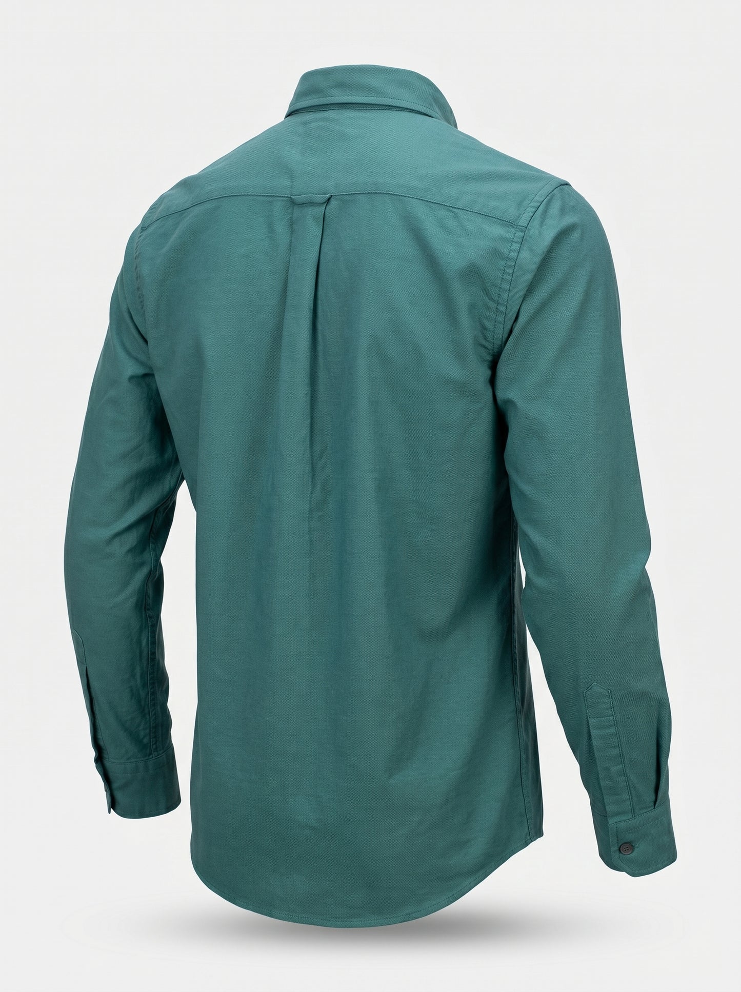Rich Timber Green Textured Oxford Shirt with Tonal Monogram