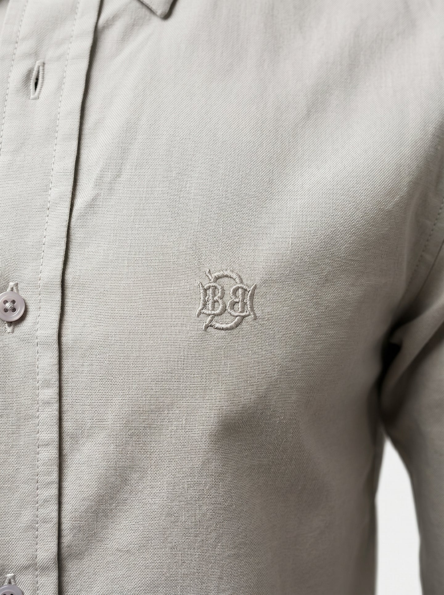 Premium Minimalist Soft Grey Textured Oxford Shirt