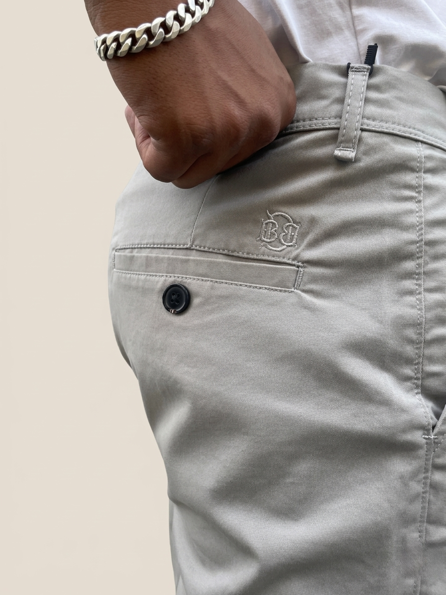 Premium Beige Chino Shorts - Slim Fit Casual Cotton Shorts