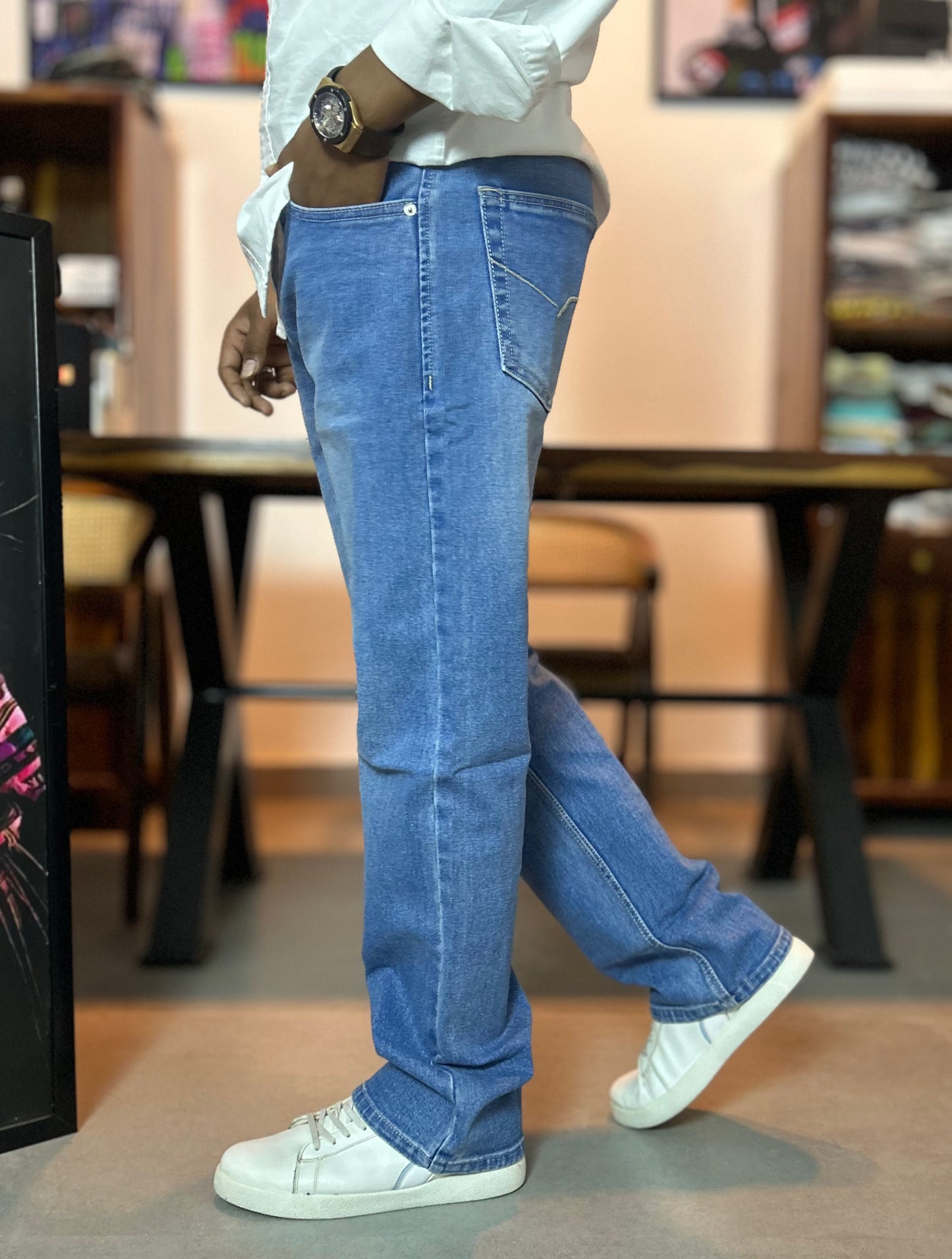 Light Blue Straight Fit Jeans