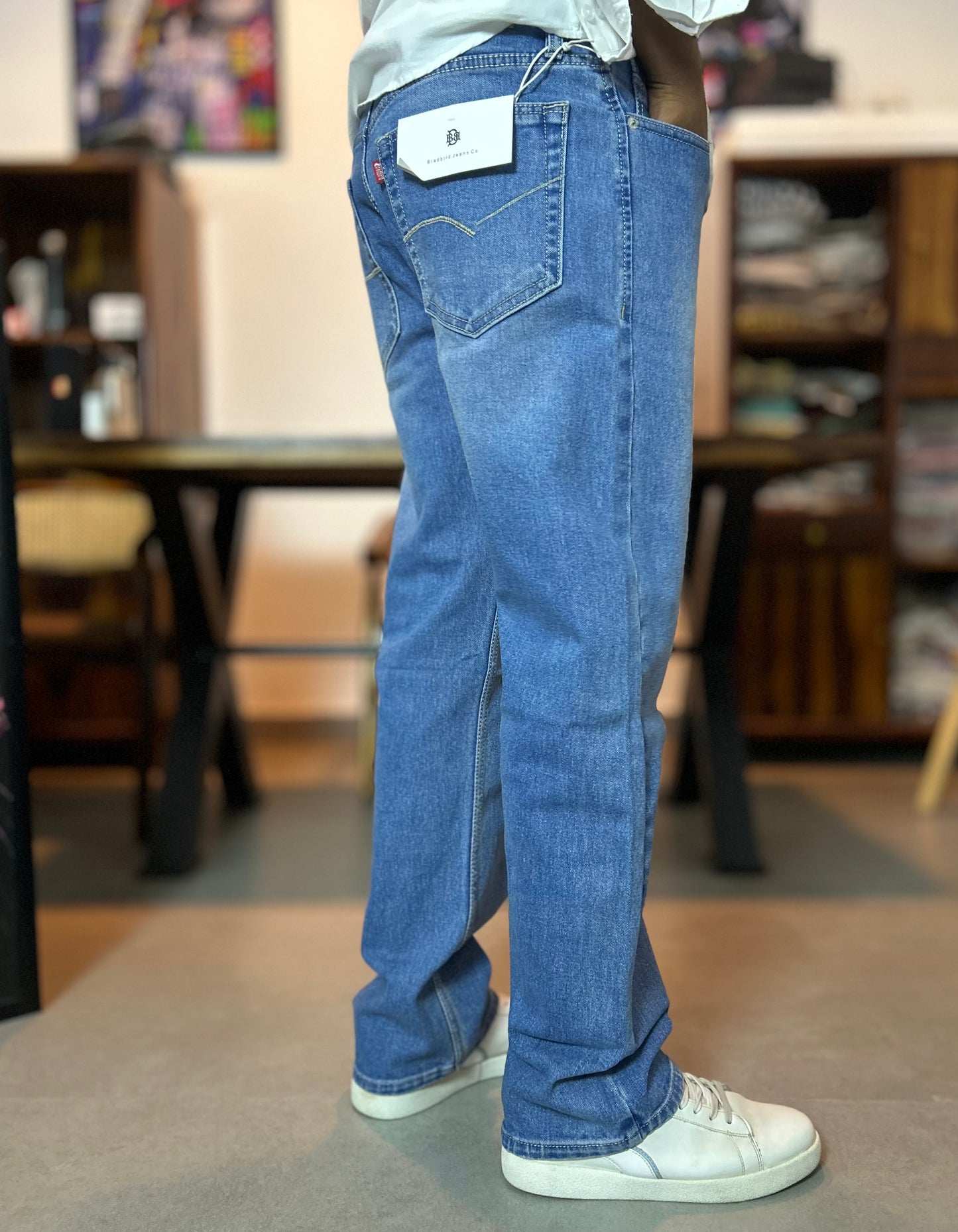 Light Blue Straight Fit Jeans